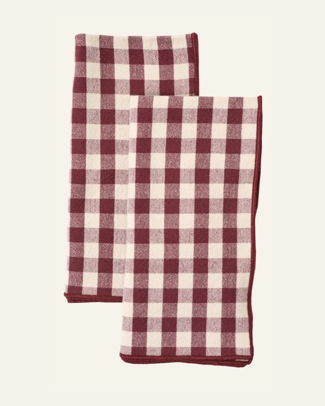 2pk tøyserviett burgunder - 45x45 cm burgunder - 1