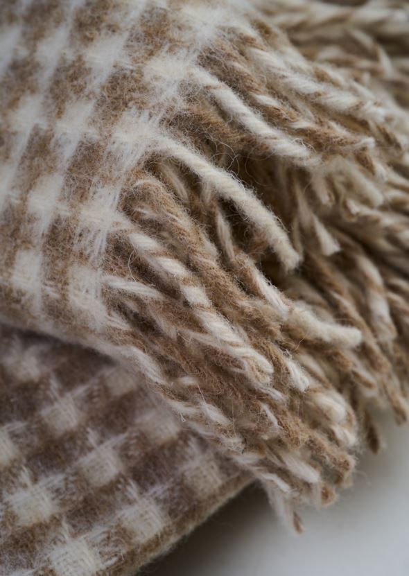 Ullpledd multi beige - 4