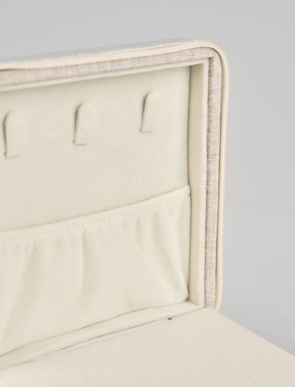 Smykkeskrin m/glidelås natur - 4