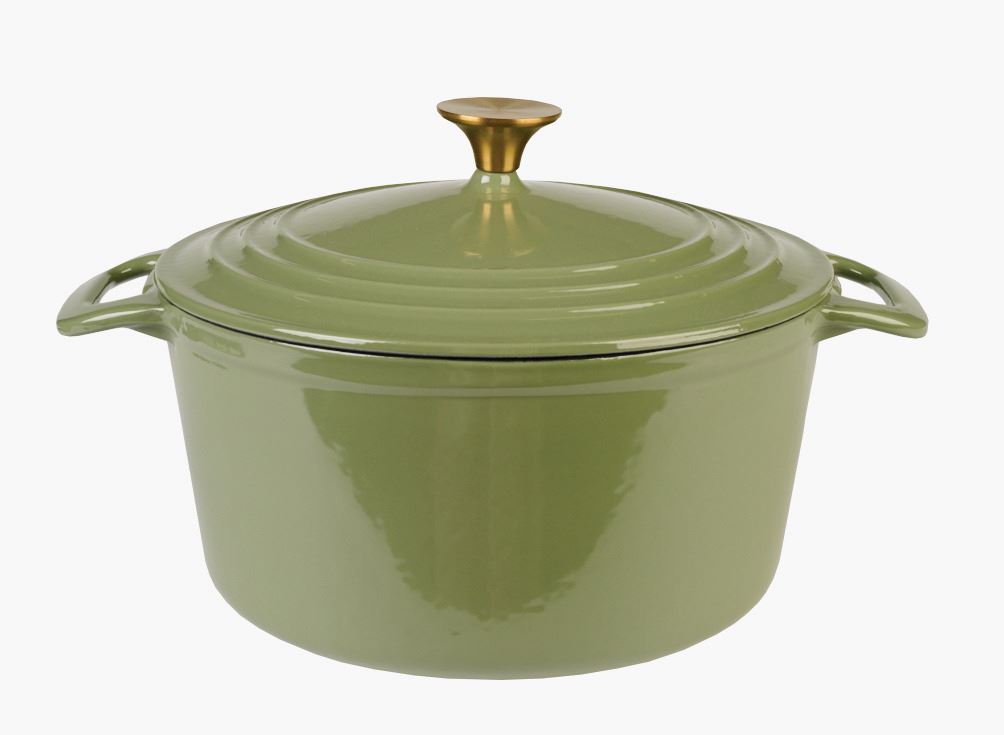 Støpejernsgryte rund lys grønn - 4300ml lys grønn - 1