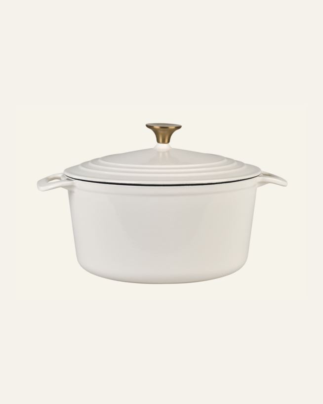 Støpejernsgryte rund krem - 4300ml krem - 1
