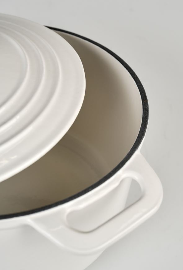 Støpejernsgryte rund krem - 5