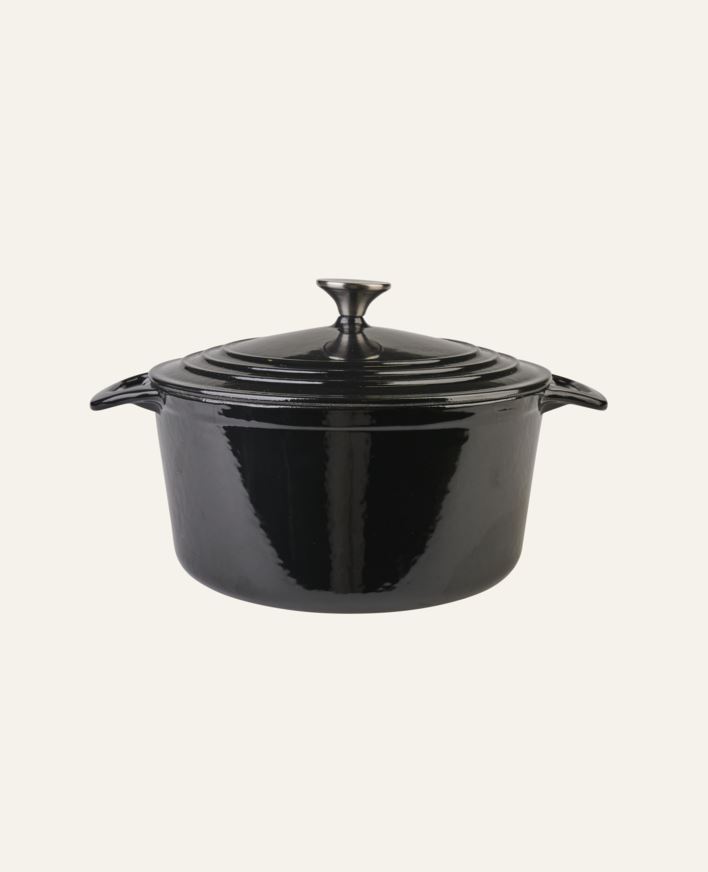 Støpejernsgryte rund svart - 4300ml svart - 1