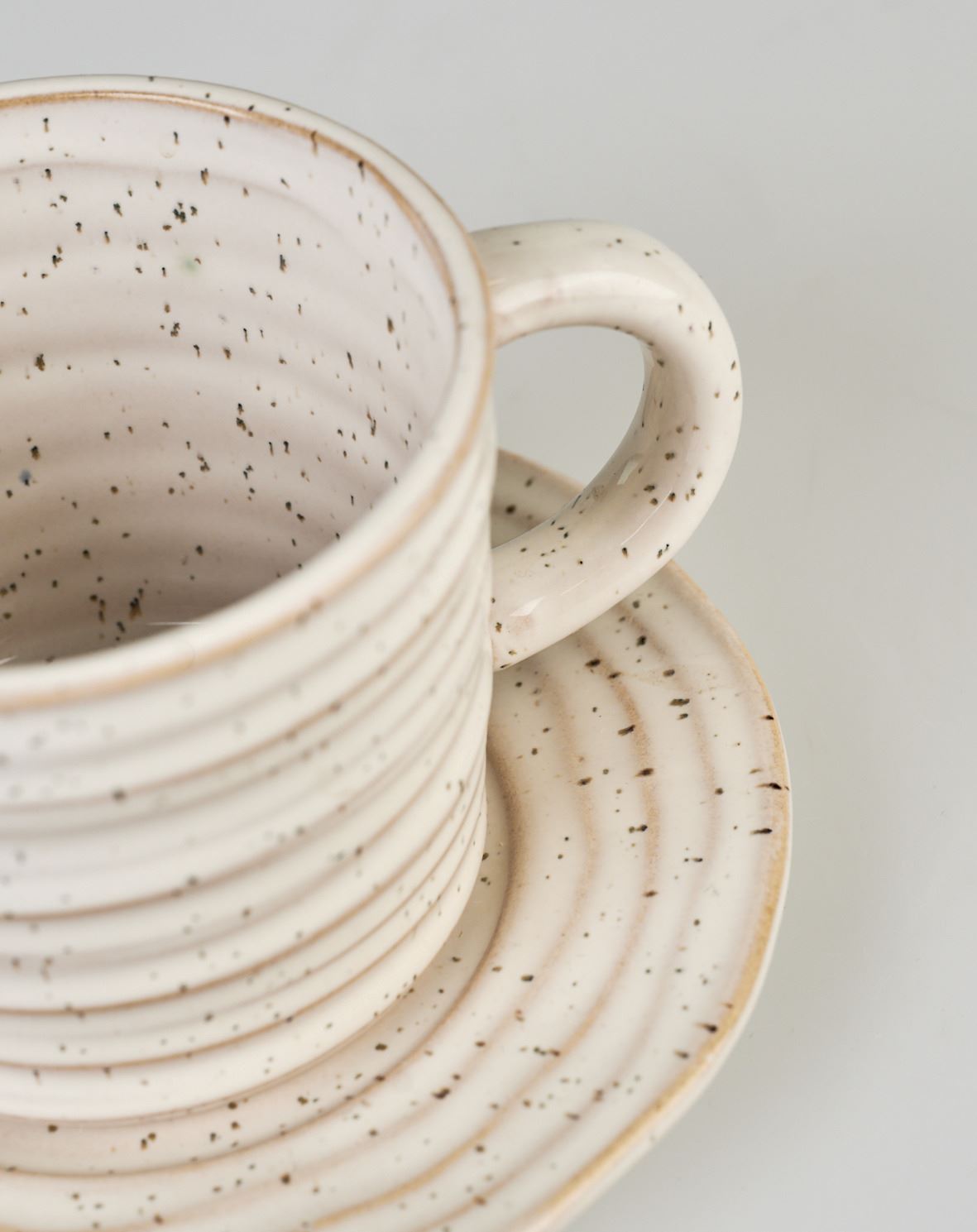 Kopp m/ skål lys beige - 4