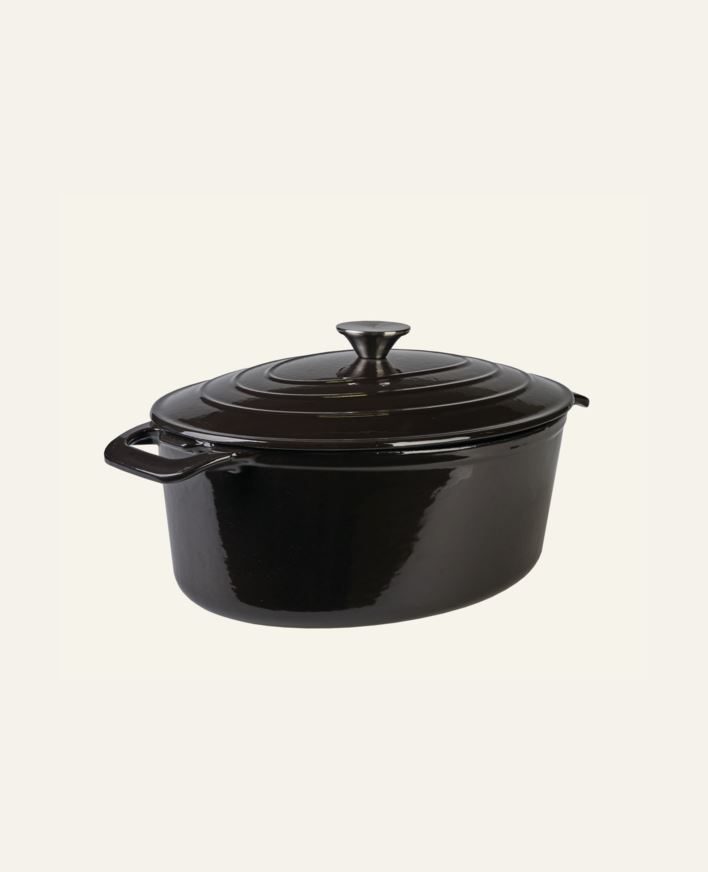 Støpejernsgryte oval svart - 5800ml svart - 1