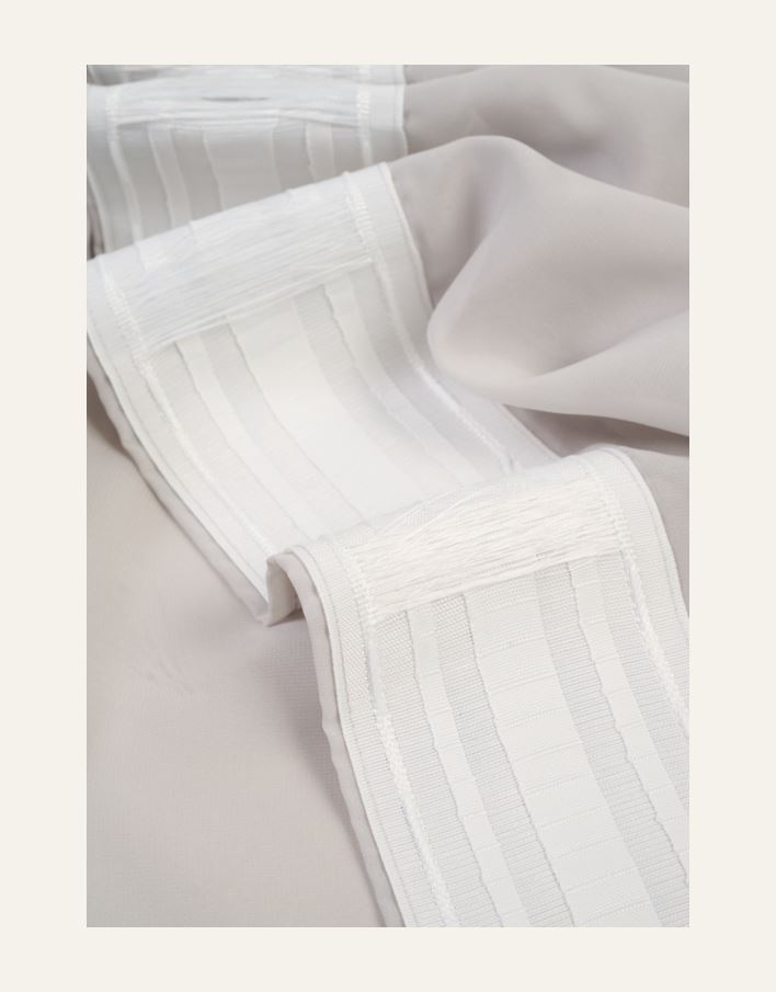 Ekstra bred gardin lys grå - 5