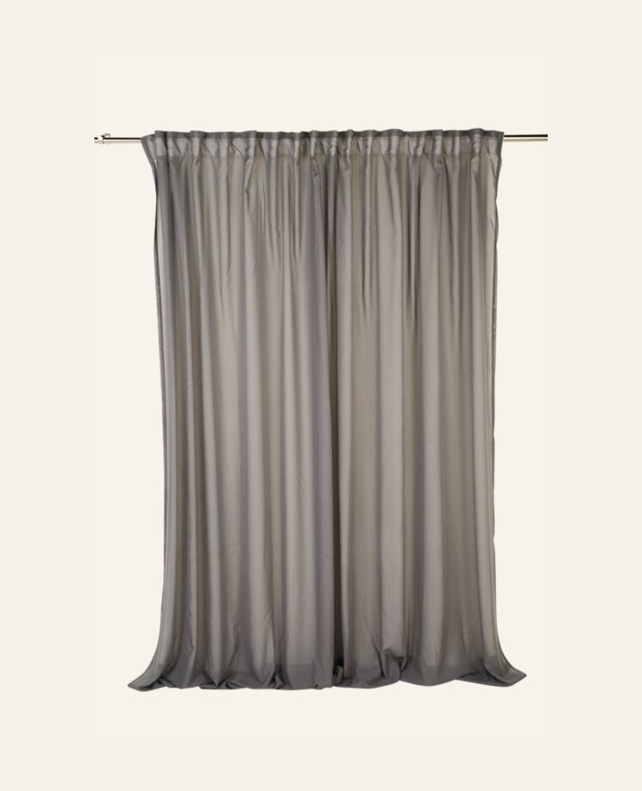 Ekstra bred gardin mørk grå - 270x240 cm mørk grå - 1