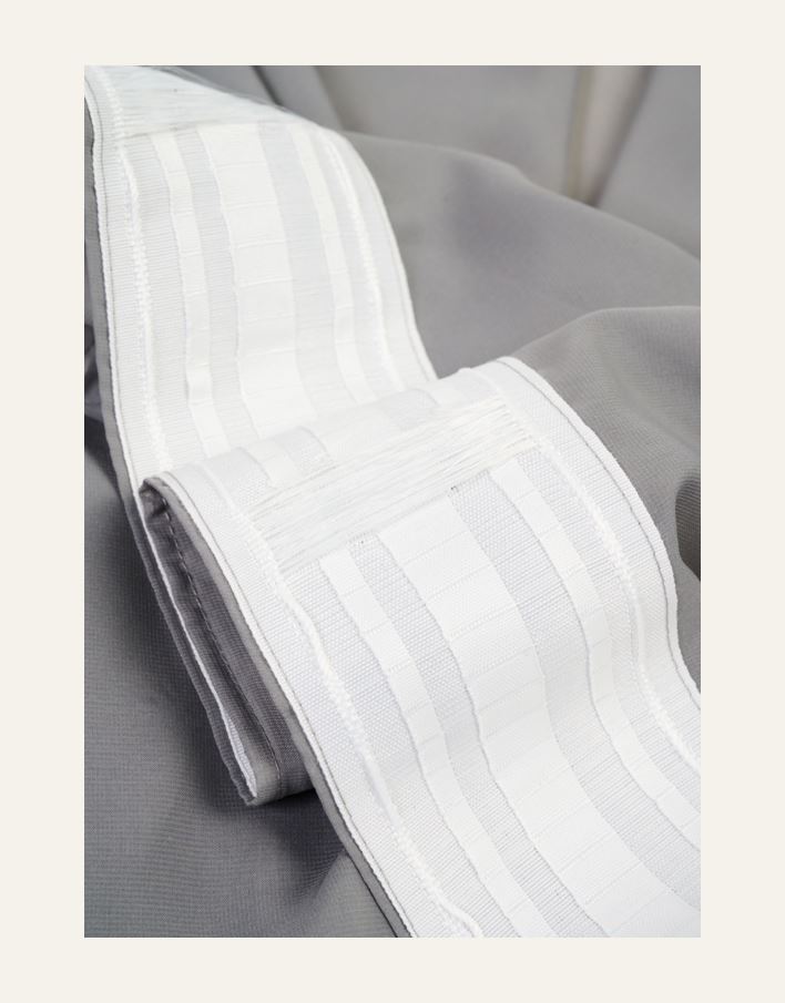 Ekstra bred gardin mørk grå - 4