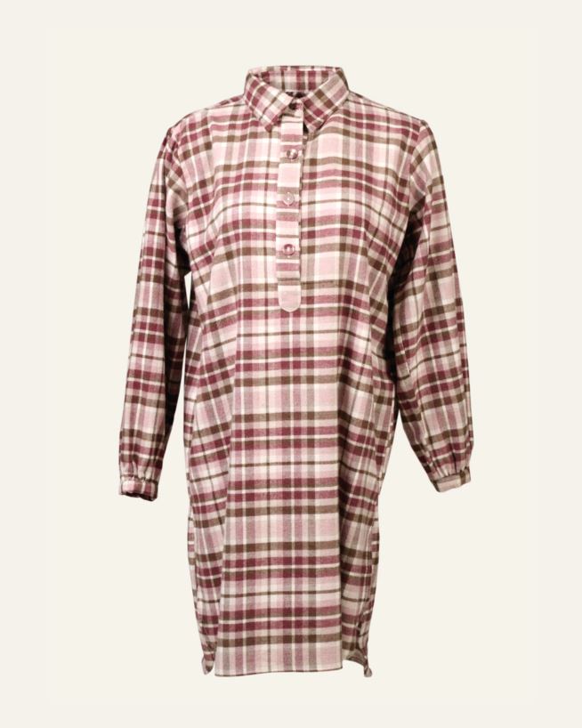 Nattskjorte multi rosa - S/M multi rosa - 1