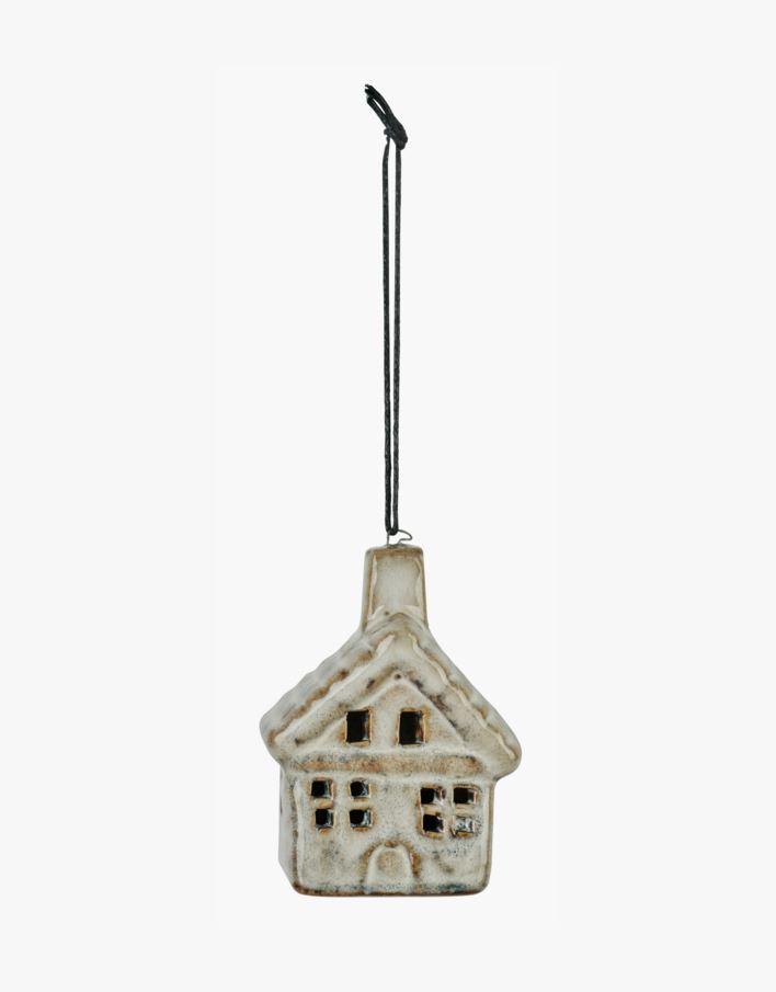 Juletrepynt beige - 5x3,5x7 cm beige - 1