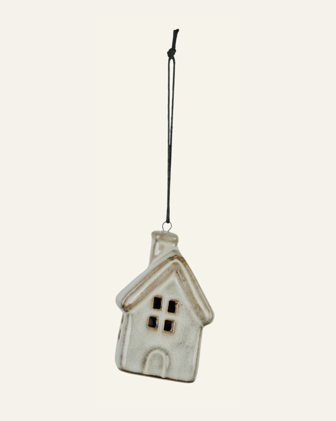 Juletrepynt beige - 5x3,5x7 cm beige - 1
