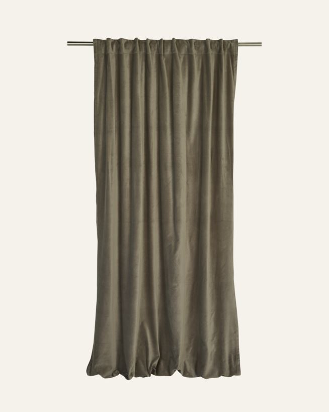 Velour gardin taupe - 140x220 cm taupe - 1