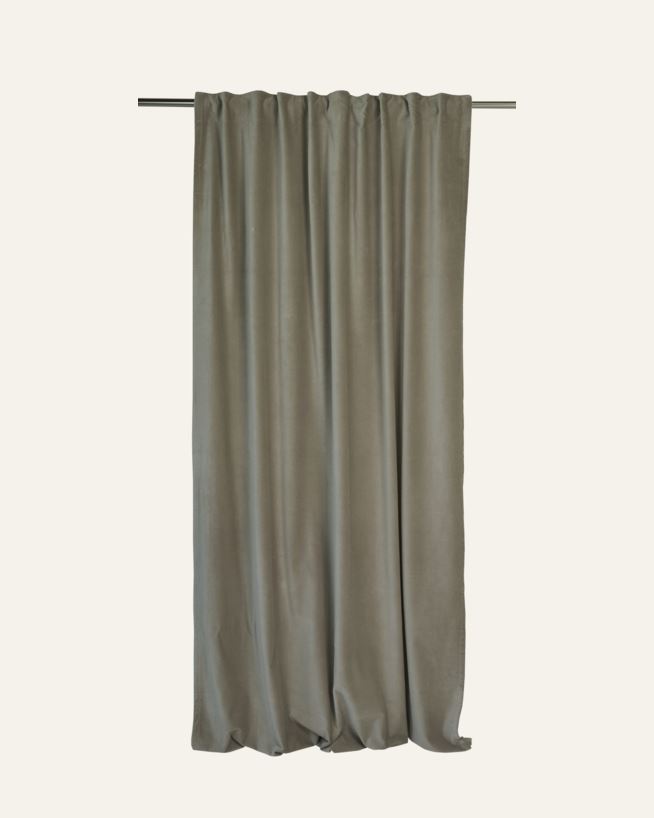 Velour gardin lys beige - 140x220 cm lys beige - 1