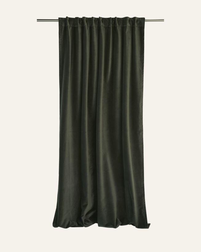 Velour gardin grønn - 140x220 cm grønn - 1