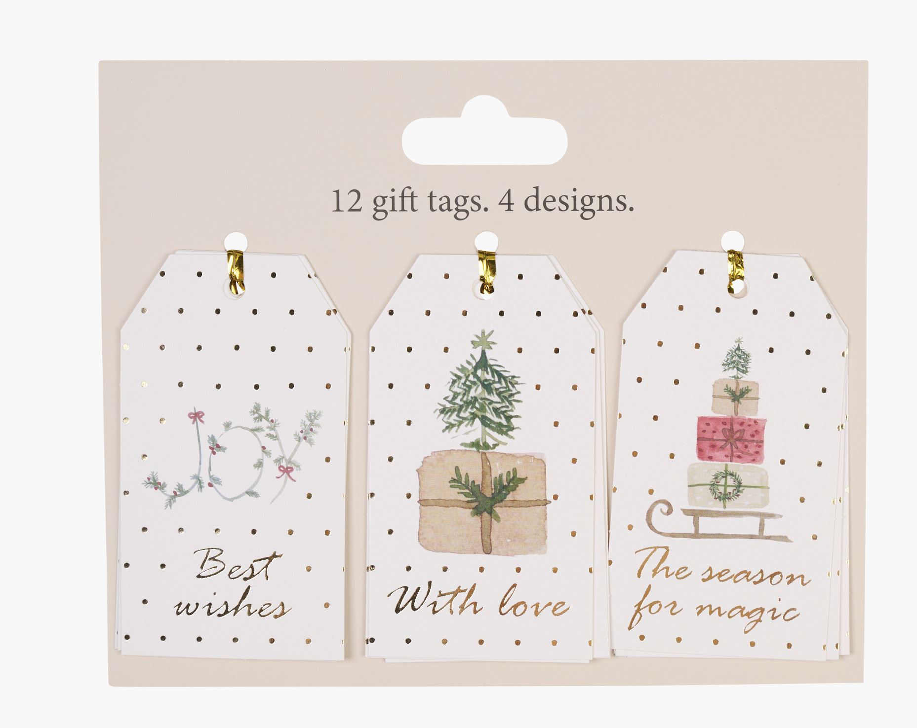 Merkelapp 12stk hvit - 9 cm hvit - 1