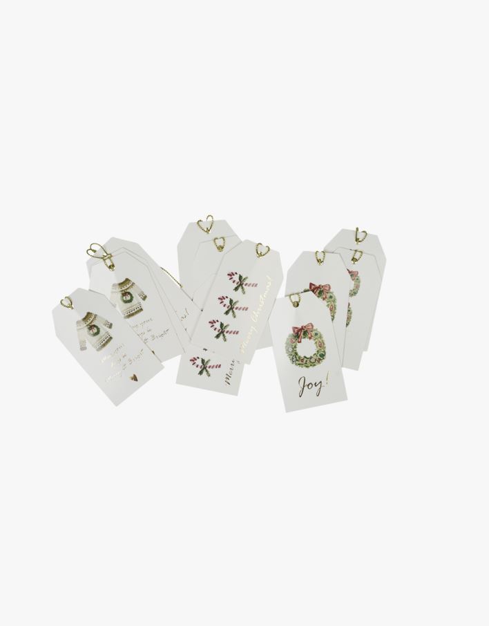 Merkelapp 12stk multi rød - 9 cm multi rød - 1