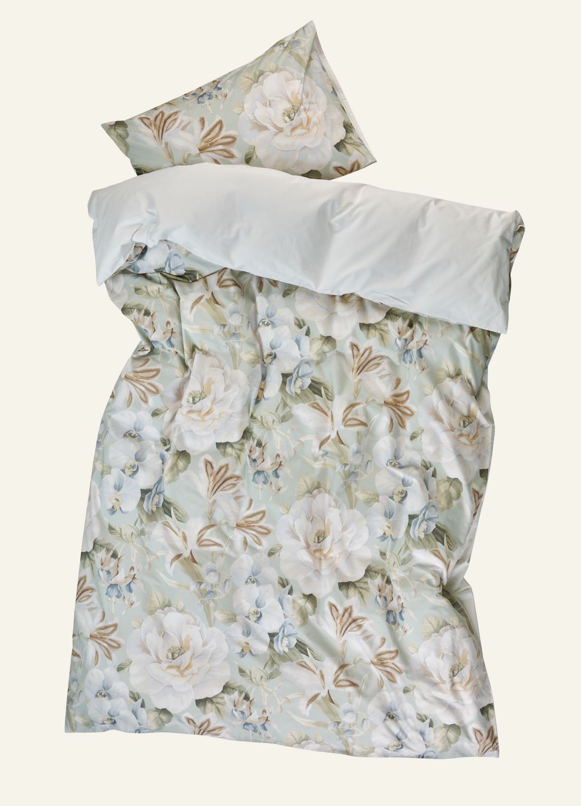 Percale sengesett multi grønn - 2