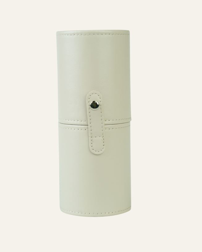 Sminkekost holder beige - 8x20 cm beige - 1