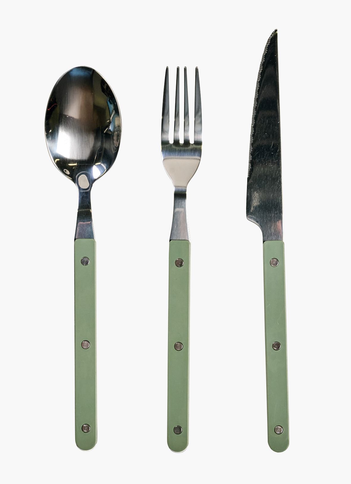 Bestikk 3 deler lys grønn - 3 stk lys grønn - 1
