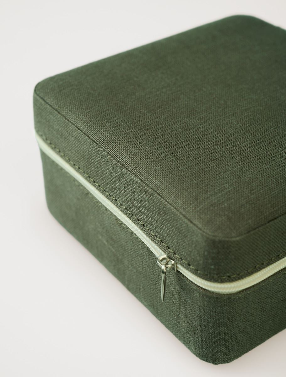 Smykkeskrin m/glidelås olivengrønn - 3