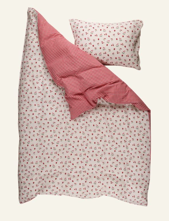 Krepp sengesett rød - 3