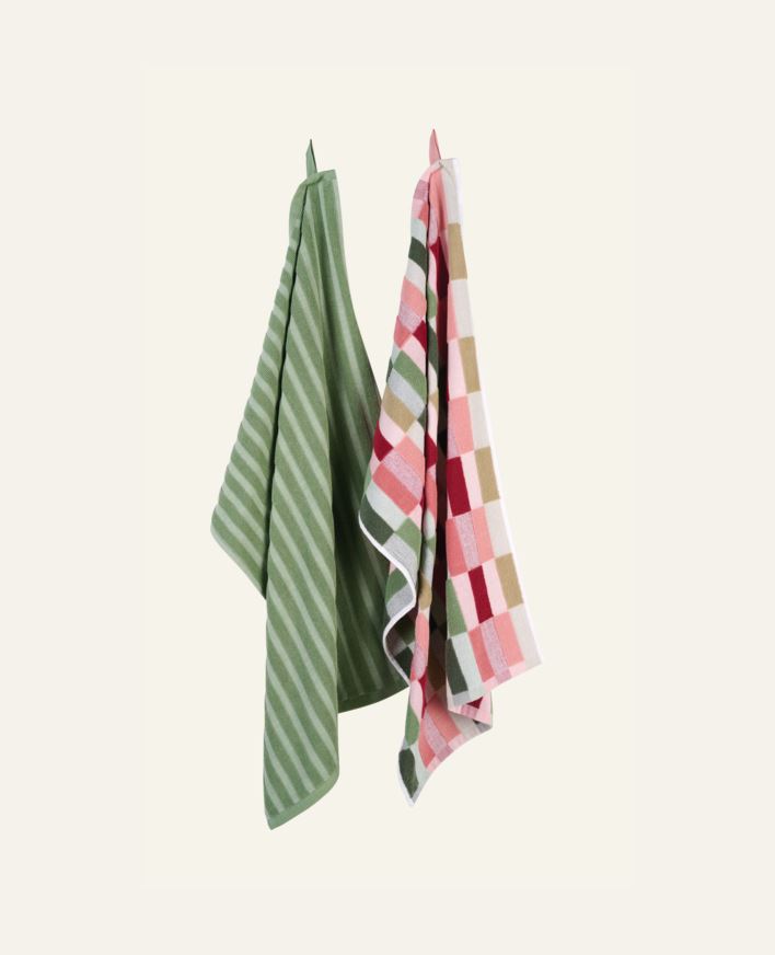 Kjøkkenhåndkle mørk grønn - 45x70 cm mørk grønn - 1