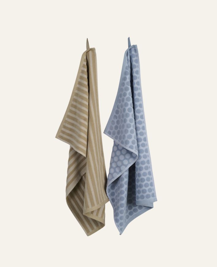 2pk kjøkkenhåndkle blå - 45x70 cm blå - 1