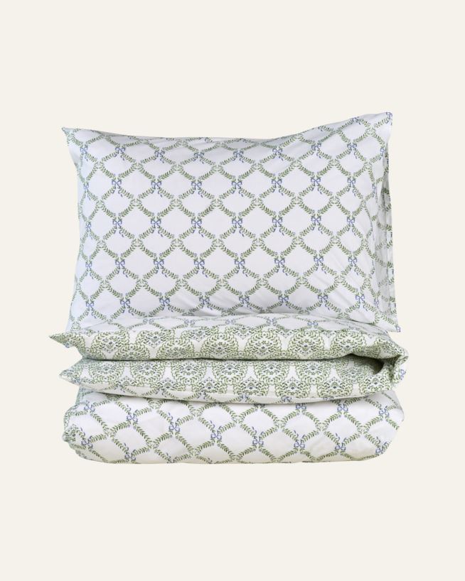 Sengesett multi grønn - 140x220+50x70 cm multi grønn - 1