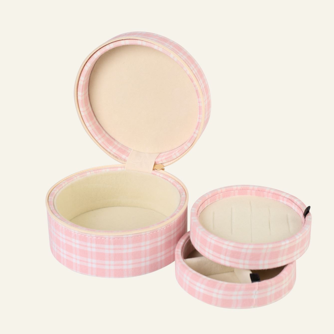 Smykkeskrin m/glidelås lys rosa - 2