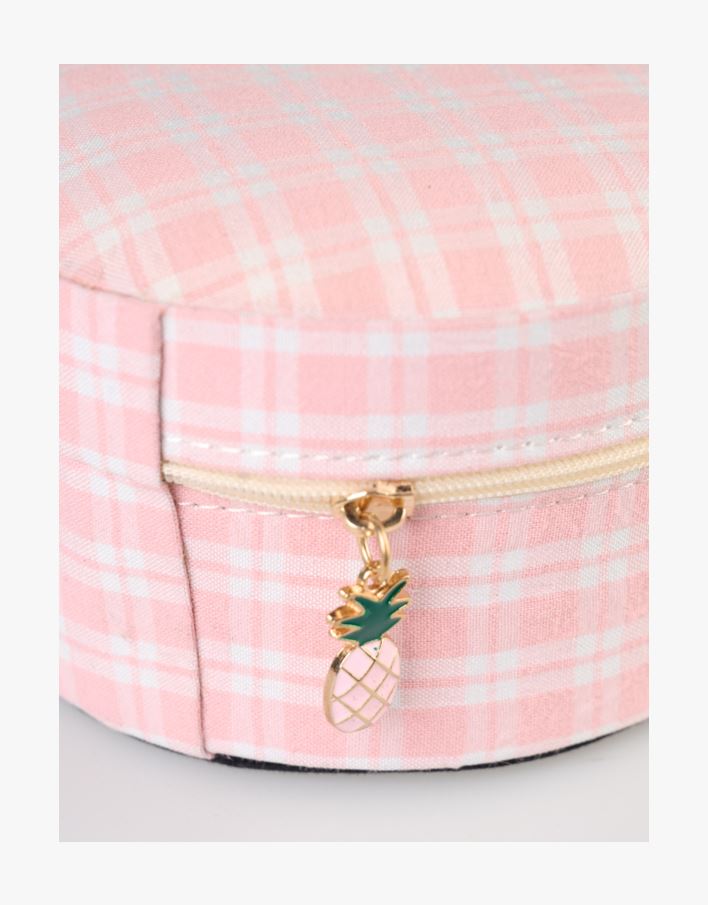 Smykkeskrin m/glidelås lys rosa - 12x12 cm lys rosa - 1