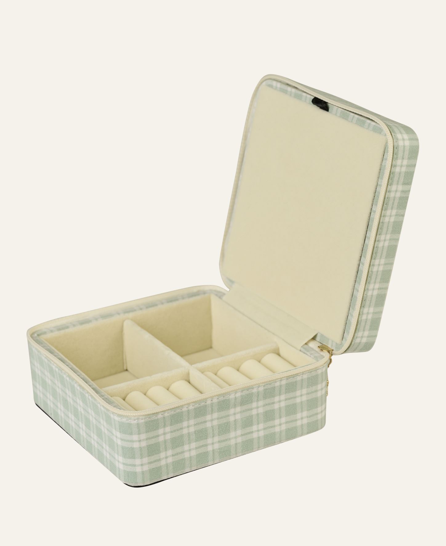 Smykkeskrin m/glidelås lys grønn - 2