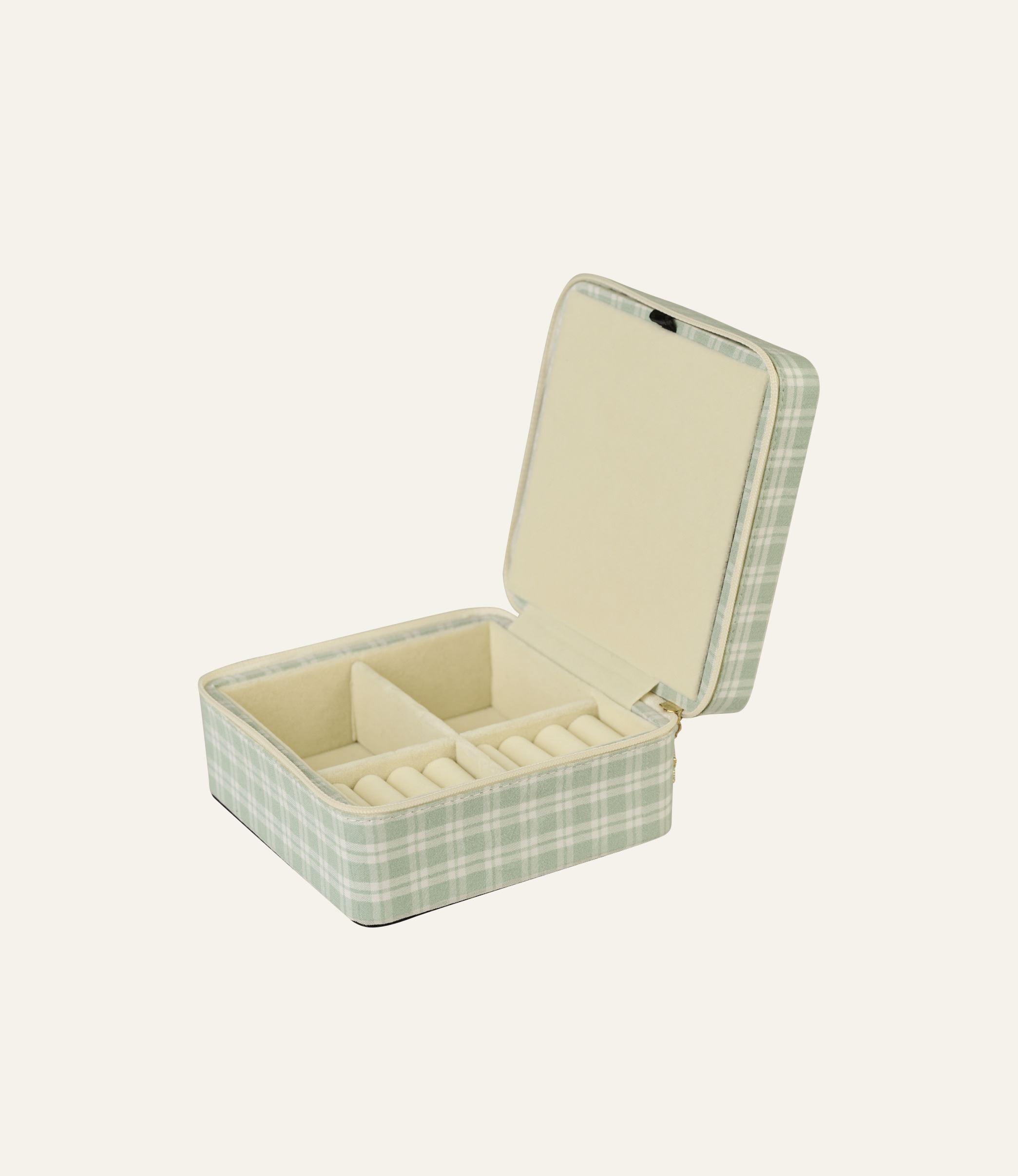 Smykkeskrin m/glidelås lys grønn - 2