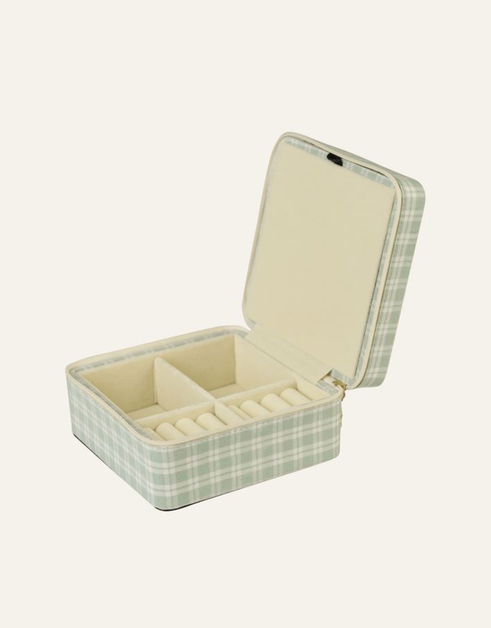 Smykkeskrin m/glidelås lys grønn - 2