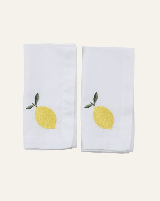 2pk tøyserviett hvit - 45x45 cm hvit - 1