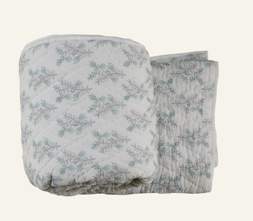 Sengeteppe lys blå - 5