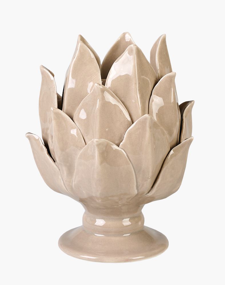 Telysholder beige - 14x14x10 cm beige - 1