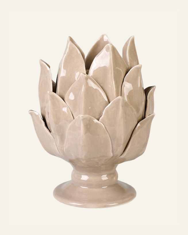 Telysholder beige - 14x14x10 cm beige - 1