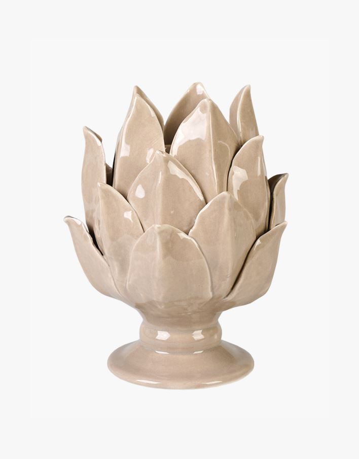 Telysholder beige - 14x14x10 cm beige - 1