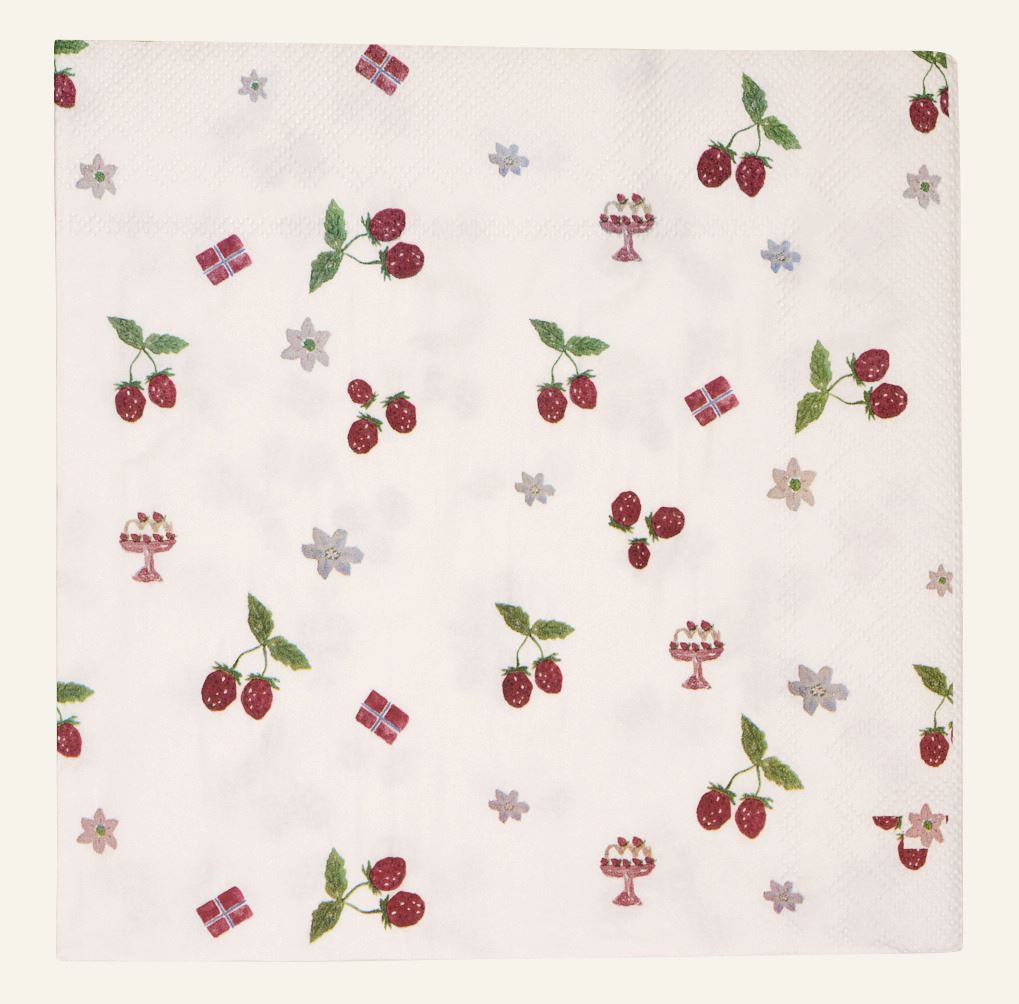 Middagsservietter multi rød - 40x40 cm multi rød - 1