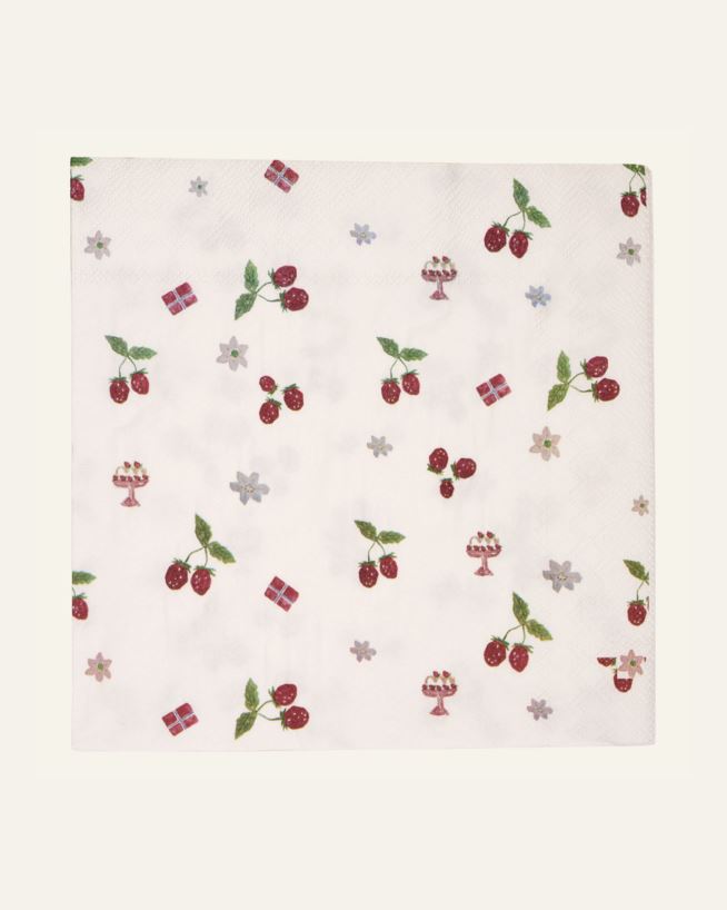 Middagsservietter multi rød - 40x40 cm multi rød - 1