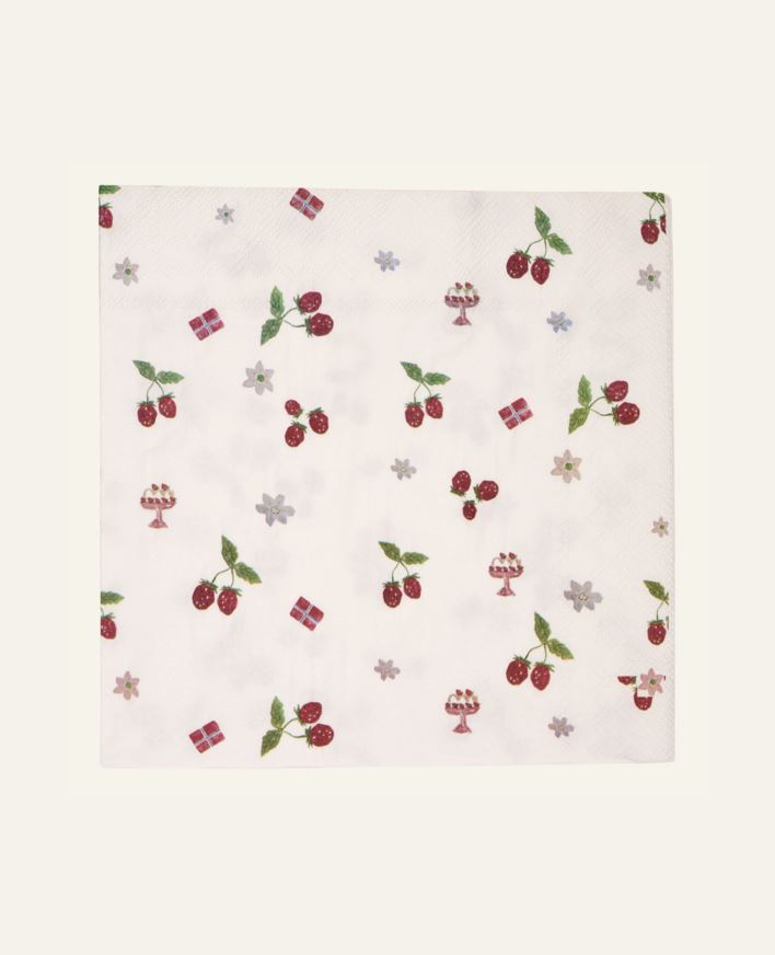 Middagsservietter multi rød - 40x40 cm multi rød - 1