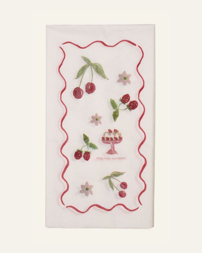 Buffet papirservietter multi rød - 33x42 cm multi rød - 1