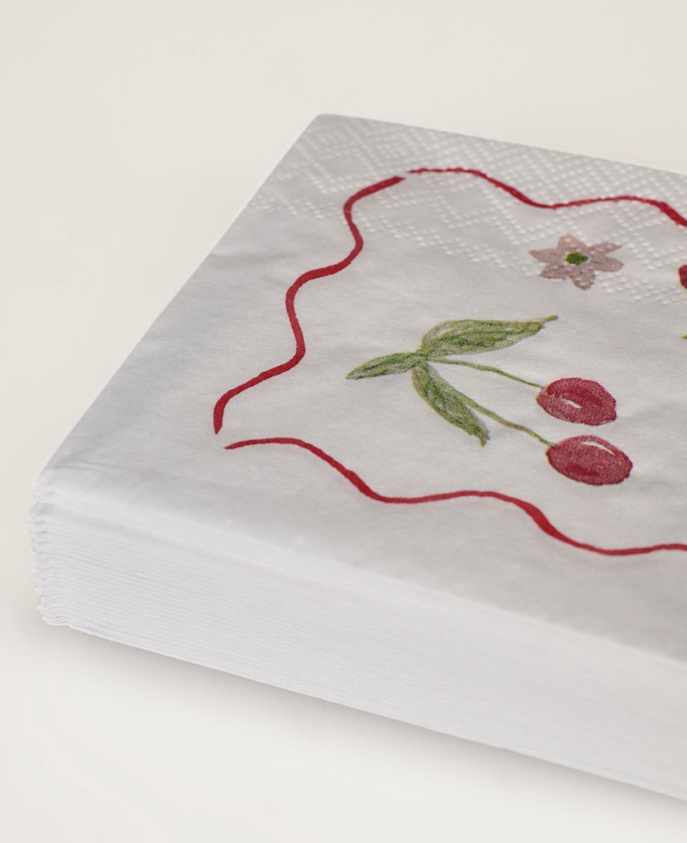 Buffet papirservietter multi rød - 2