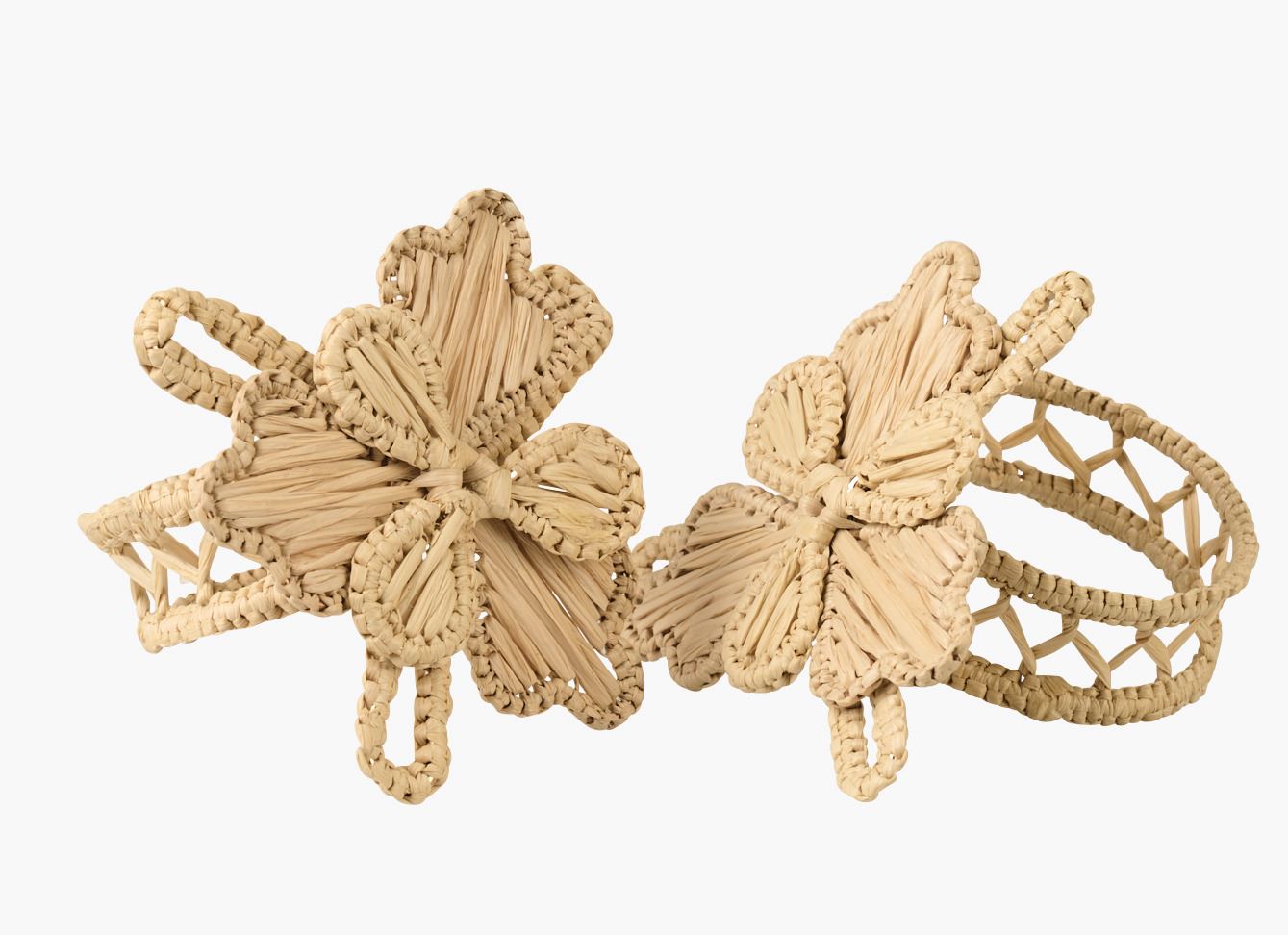 2 pk serviettringer natur - 2