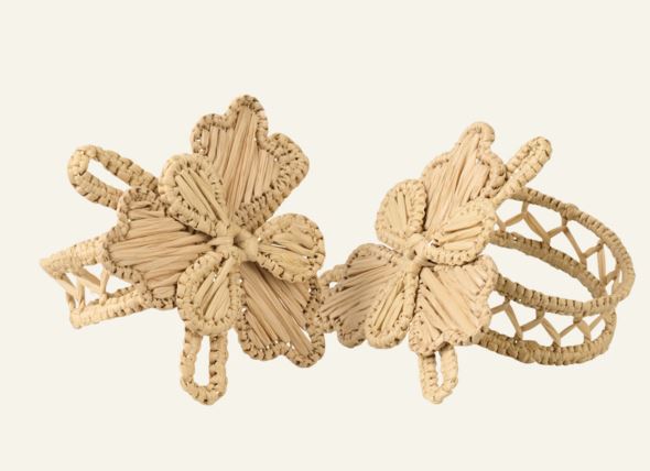 2 pk serviettringer natur - 2