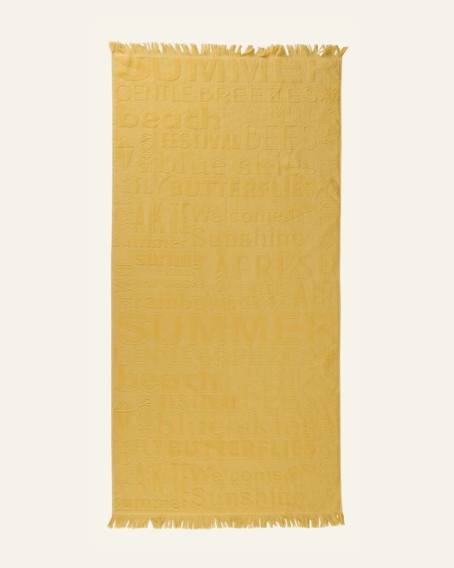 Badehåndkle gul - 75x150 cm gul - 1