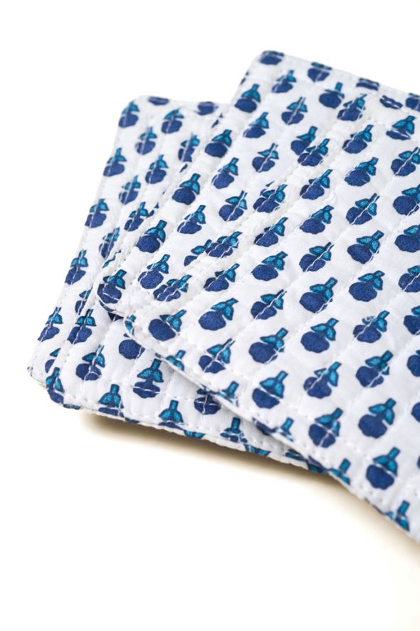 4pk drikkebrikke blå - 4