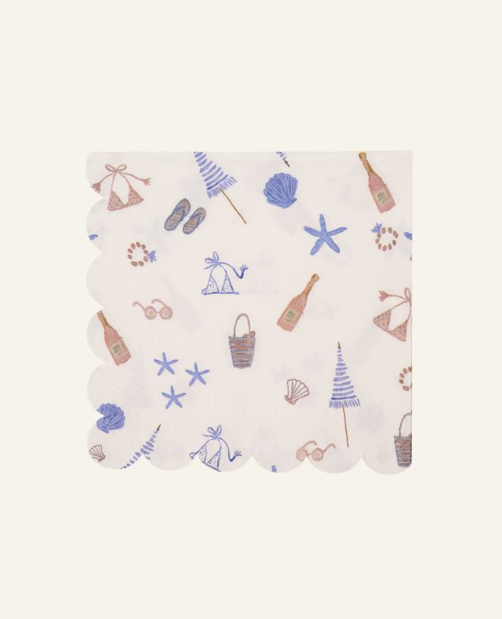 Papirservietter multi blå - 33x33 cm multi blå - 1