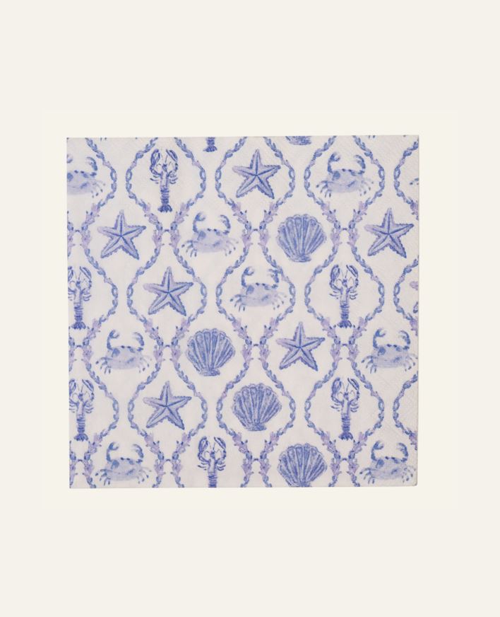 Coctail papirserviett blå - 25x25 cm blå - 1