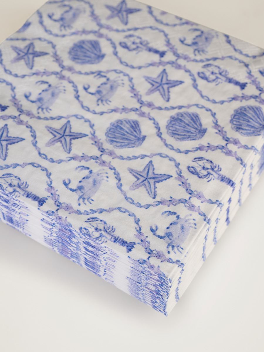 Coctail papirserviett blå - 2